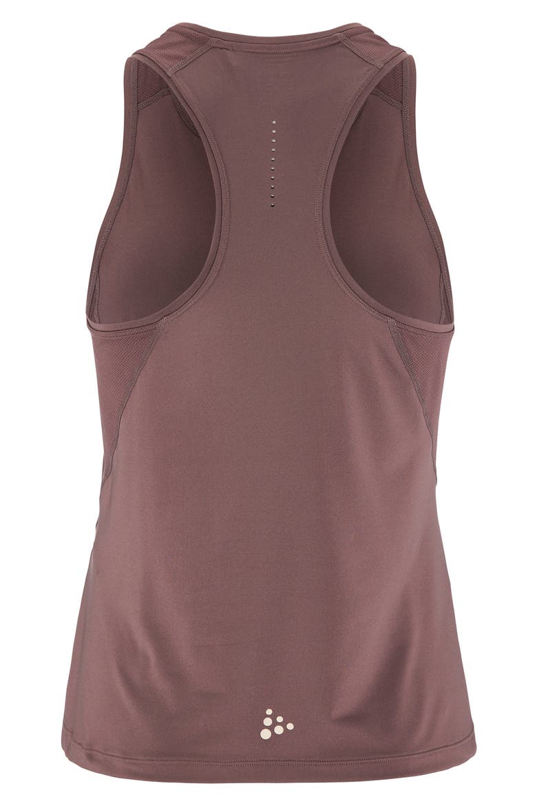 Essence Perforated Jersey Racerback Tank, Alternate, color, FLINT