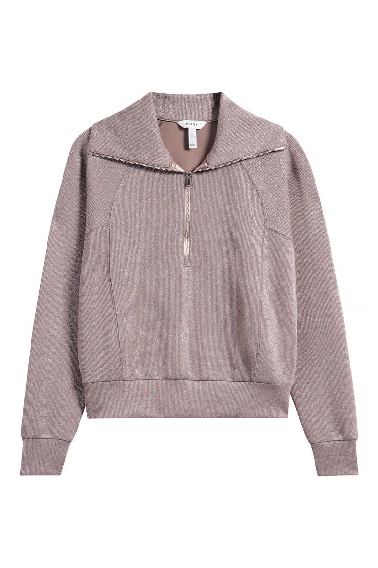 AirEssentials Shine Half Zip Sweatshirt, Alternate, color, SMOKE SILVER