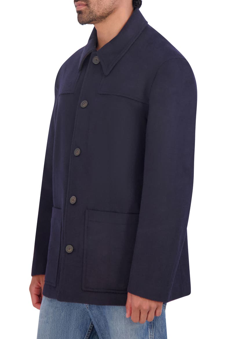 Wool Blend Shirt Jacket, Alternate, color, NAVY