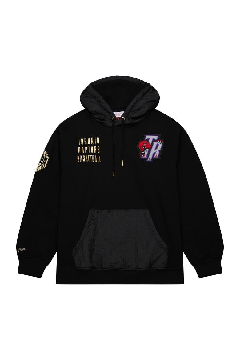 Men's Mitchell & Ness Black Toronto Raptors  Team OG 2.0 Vintage Logo Fleece Pullover Hoodie, Alternate, color, Black