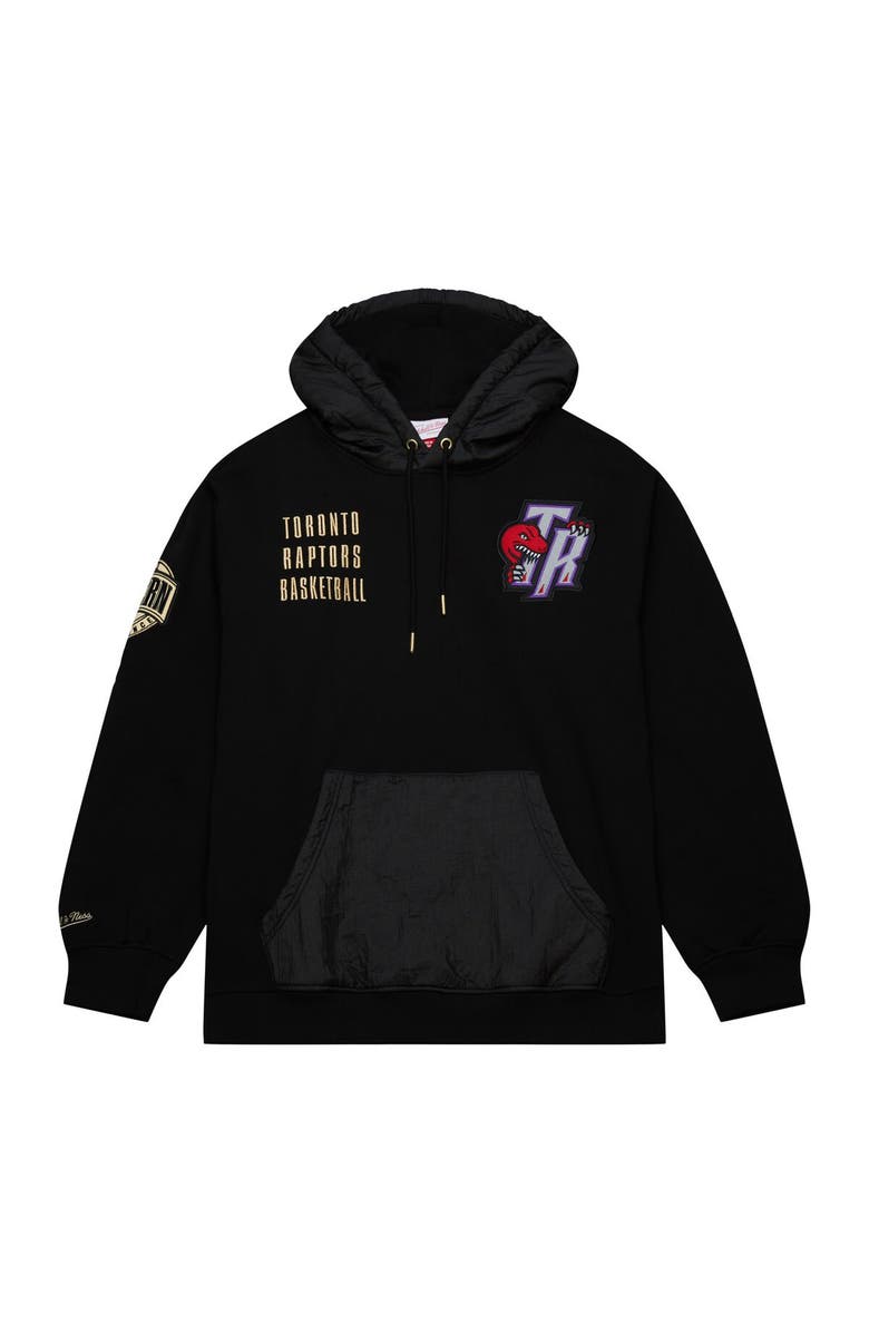 Mitchell & Ness Men's Mitchell & Ness Black Toronto Raptors Team OG 2.0 Vintage Logo Fleece Pullover Hoodie, Alternate, color,