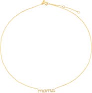 EF Collection Diamond Script 'Mama' Necklace