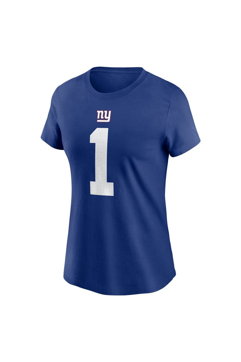 Women's Nike Malik Nabers Royal New York Giants  Name & Number T-Shirt, Alternate, color, Royal