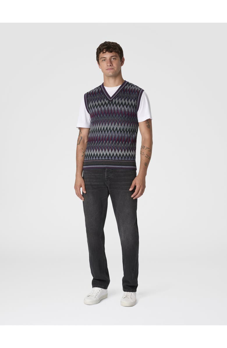 Missoni V-neck Vest With Zigzag Pattern, Alternate, color, Multicoloured