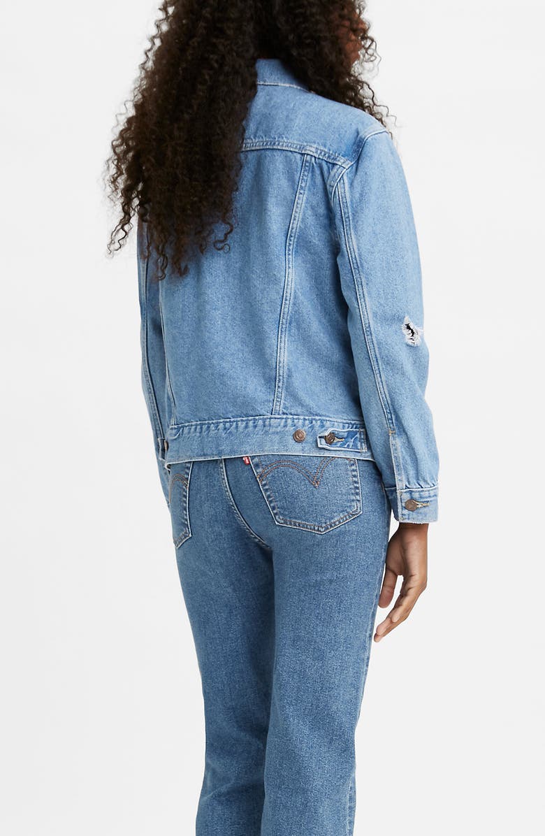 Levi's<sup>®</sup> LEVIS Ex-Boyfriend Trucker Jacket, Alternate, color, 