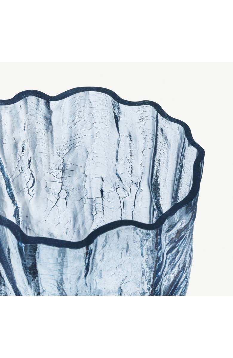 Kosta Boda Crackle Tall Vase, Alternate, color, Blue