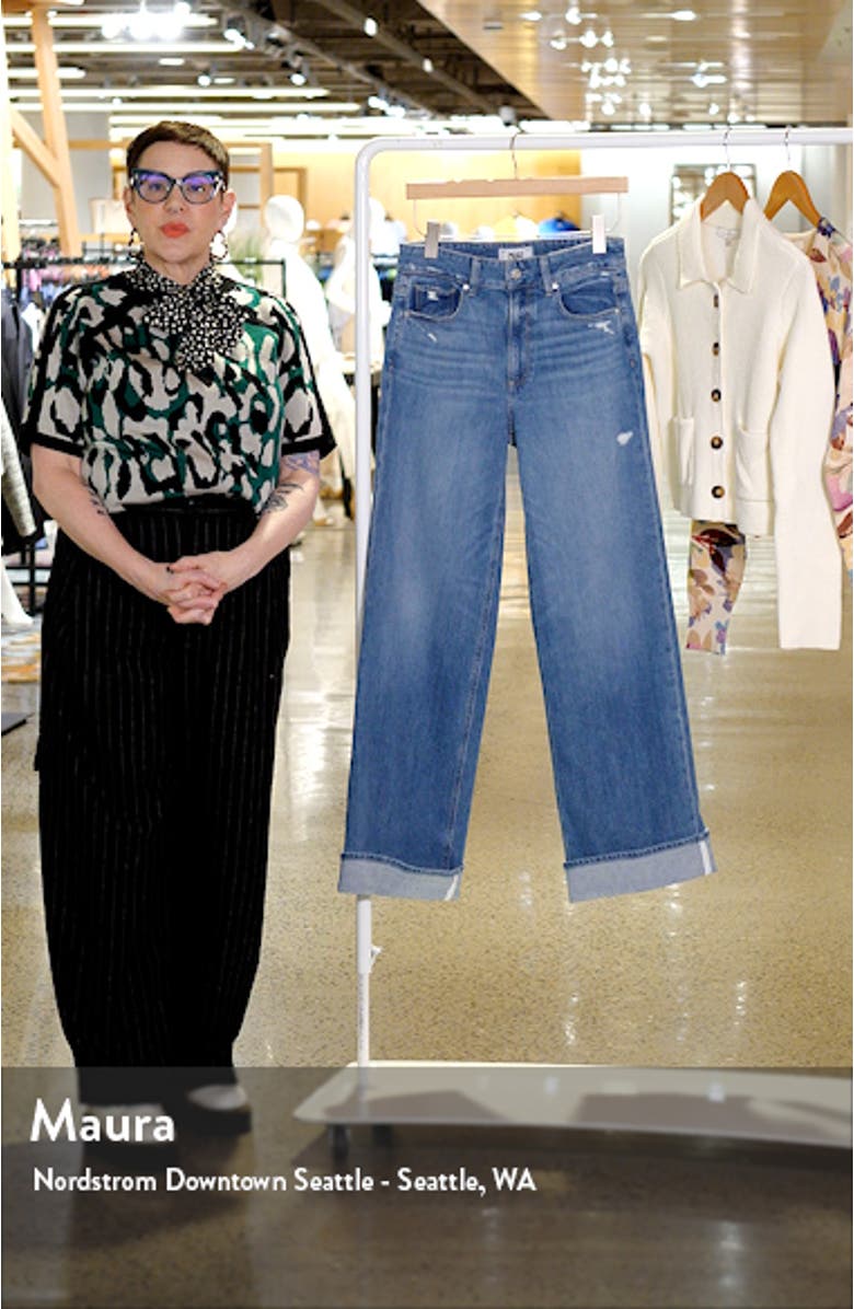 Sasha Distressed Wide Leg Jeans, sales video thumbnail