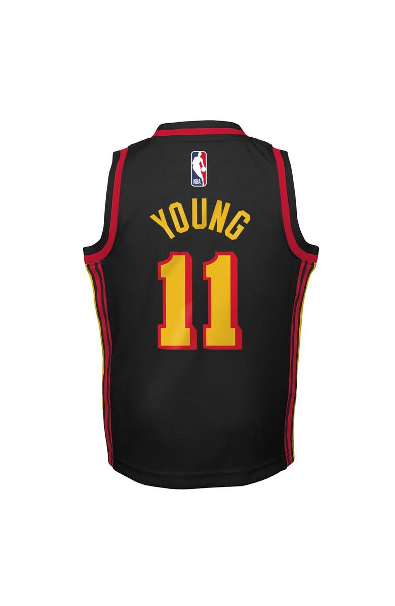 Jordan Brand Preschool Jordan Brand Trae Young Black Atlanta Hawks 2022/23 Replica Jersey - Statement Edition, Alternate, color, 