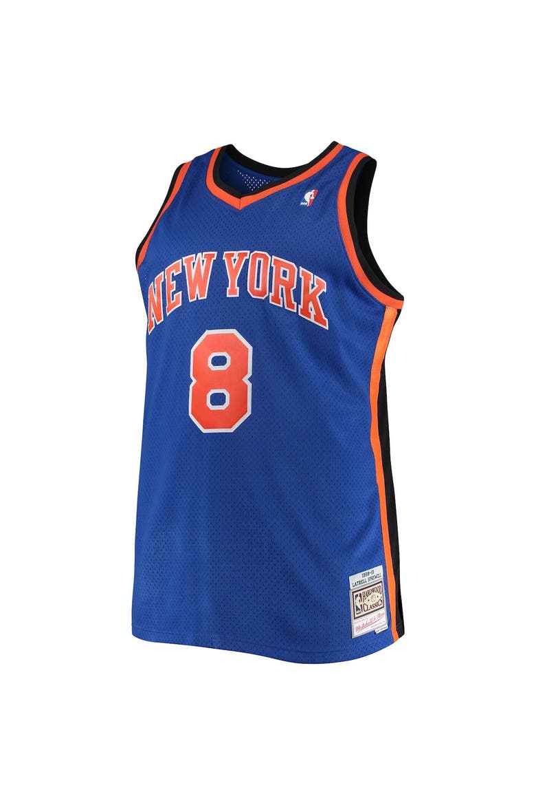 Men's Mitchell & Ness Latrell Sprewell Blue New York Knicks Big & Tall Hardwood Classics Jersey, Alternate, color, Blue