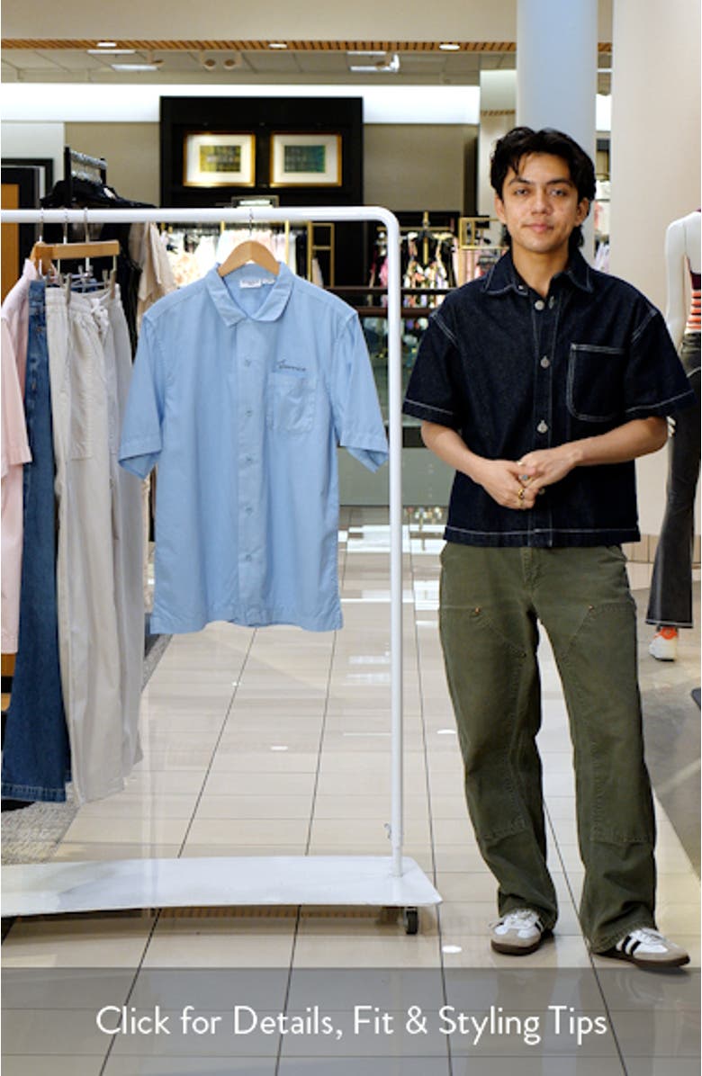 Script Logo Organic Cotton Camp Shirt, sales video thumbnail