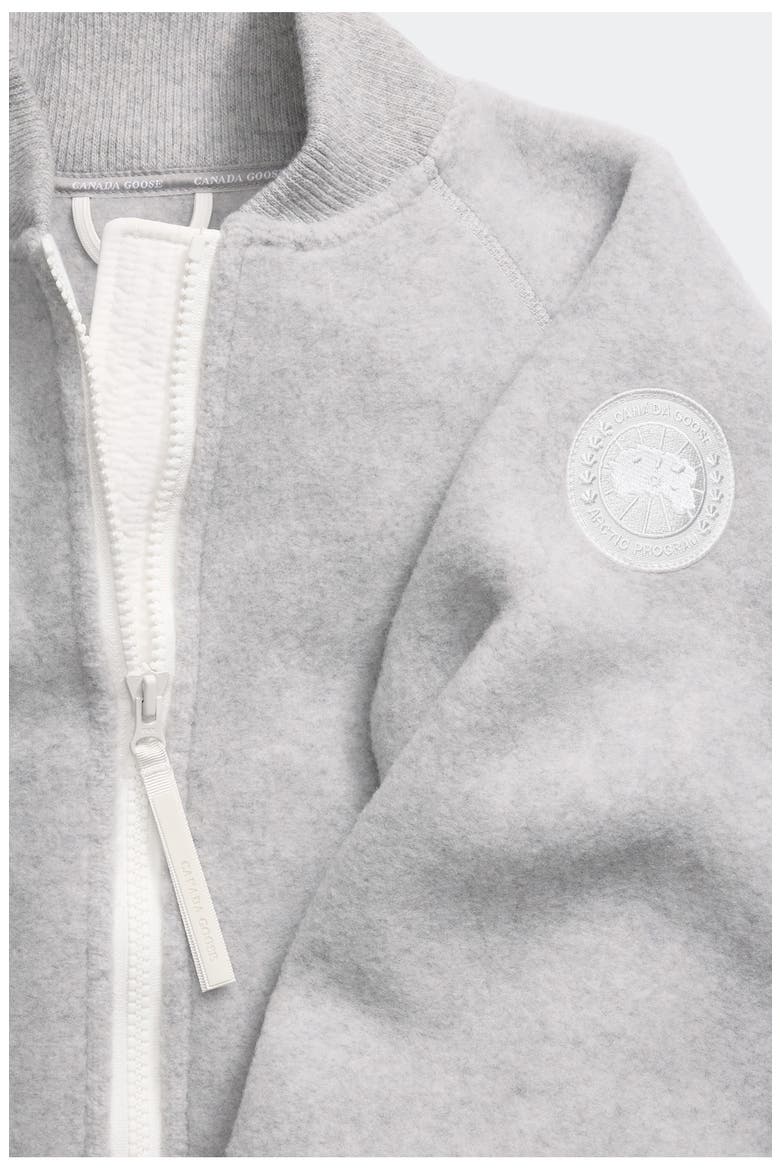 Sierra Fleece Bomber Jacket, Alternate, color, SILVER BIRCH HEATHER