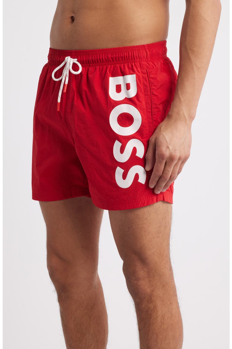 Octopus Swim Trunks, Alternate, color, MEDIUM RED