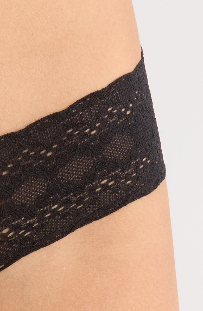 MeUndies FeelFree Lace V-Front Thong, Alternate, color, Polka Dots