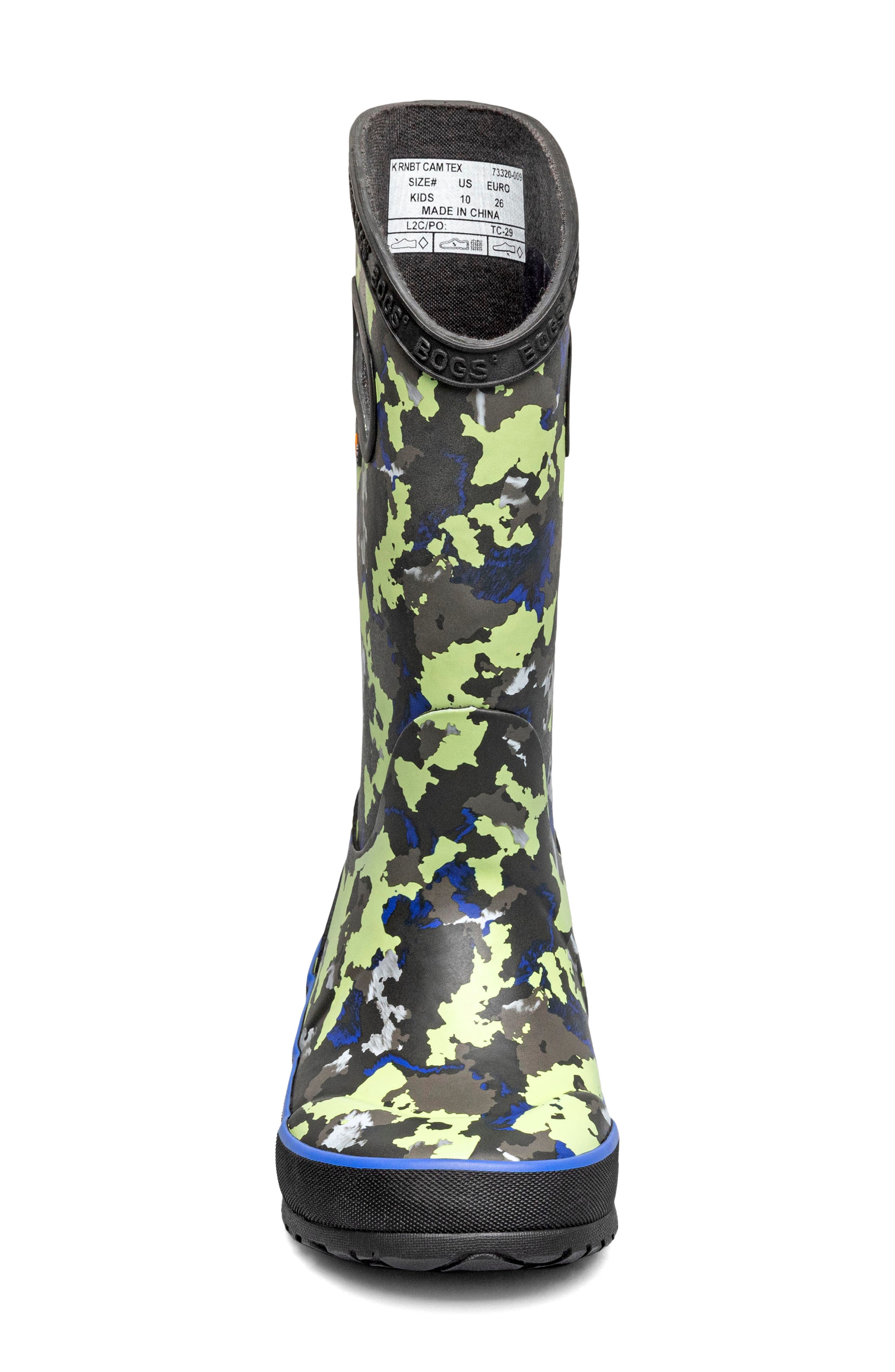 Glitter Waterproof Rain Boot, Alternate, color, BLACK MULTI