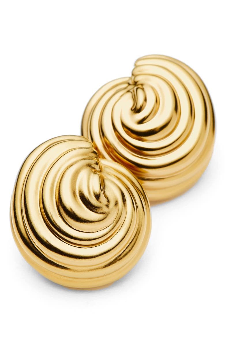 Missoma Spiral Dome Oversize Stud Earrings, Alternate, color, Gold