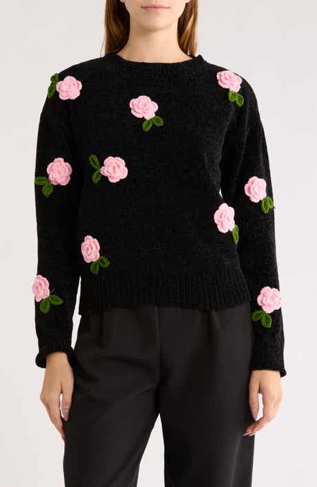 Love By Design Rosie Floral Appliqué Sweater