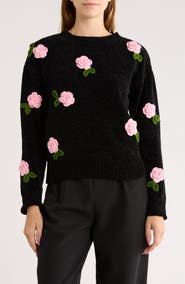 Love By Design Rosie Floral Appliqué Sweater