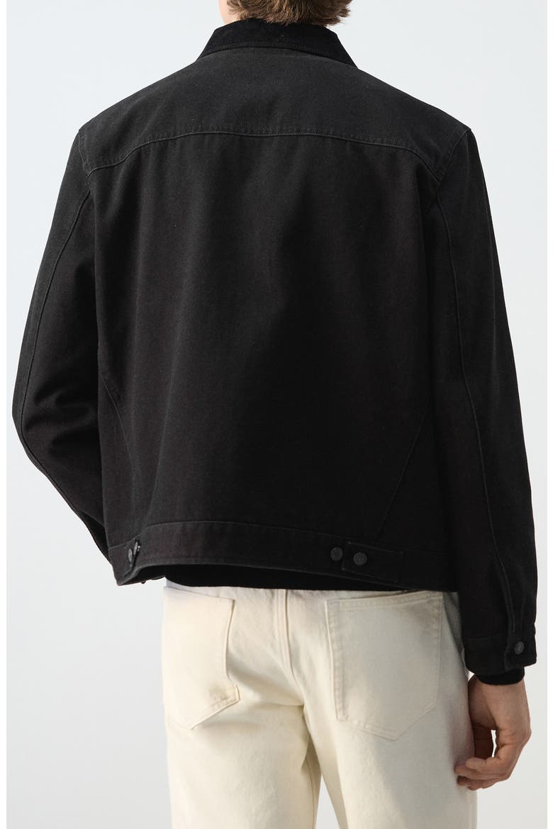 Cotton Corduroy Jacket, Alternate, color, BLACK DENIM