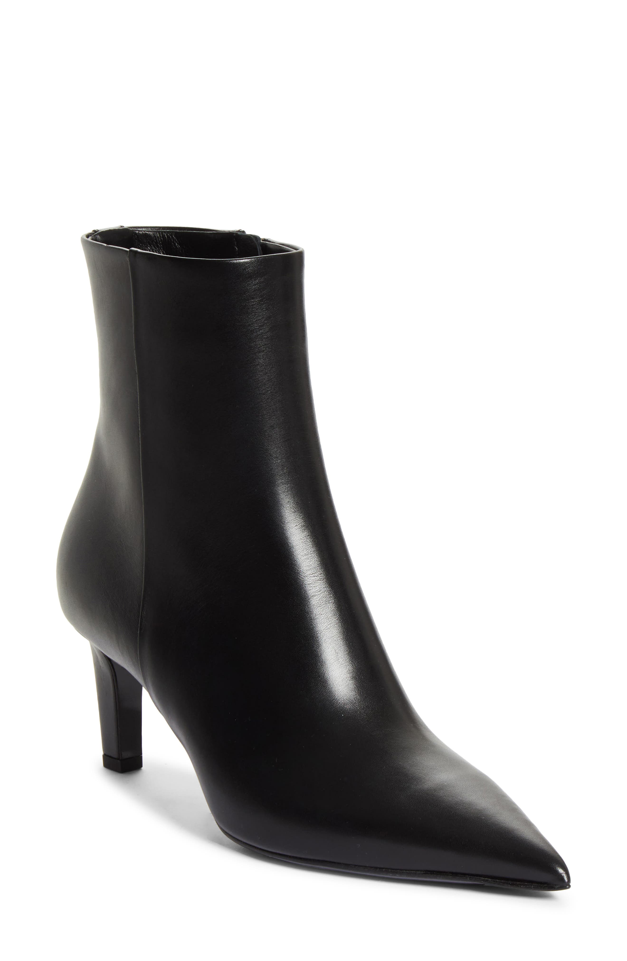Frankie Pointed Toe Bootie, Main, color, BLACK