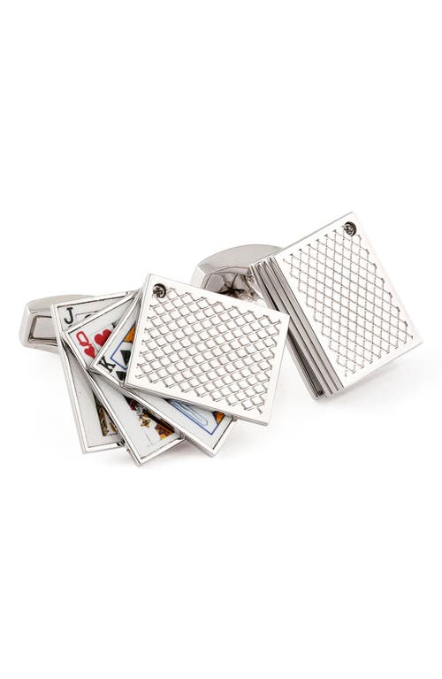 Tateossian Playing Cards Cuff Links In Silver