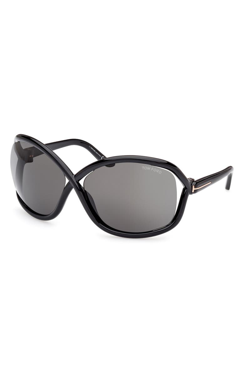 TOM FORD Bettina 68mm Oversize Butterfly Sunglasses, Alternate, color, 