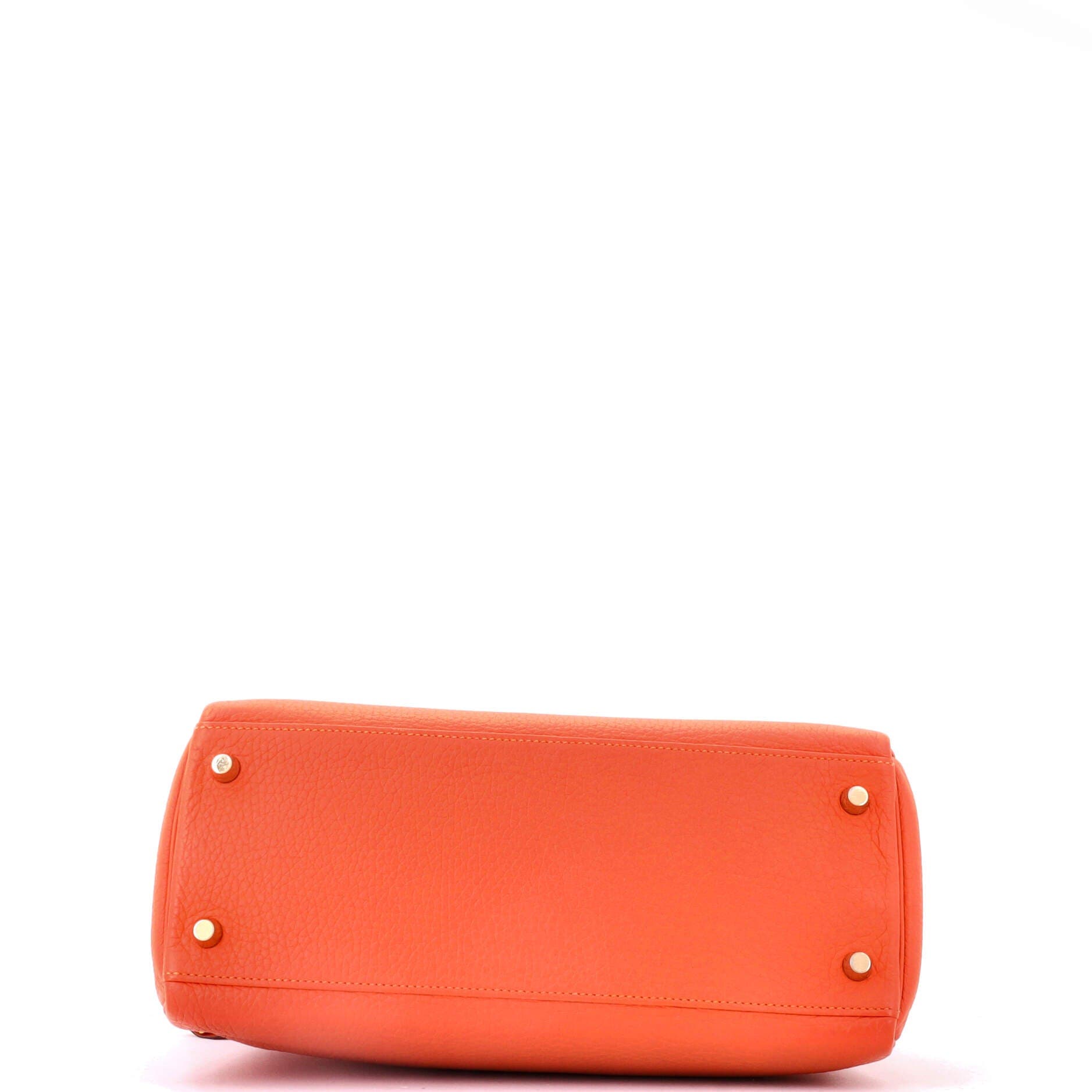 Kelly Handbag Orange Clemence with Gold Hardware 28, Alternate, color, Feu
