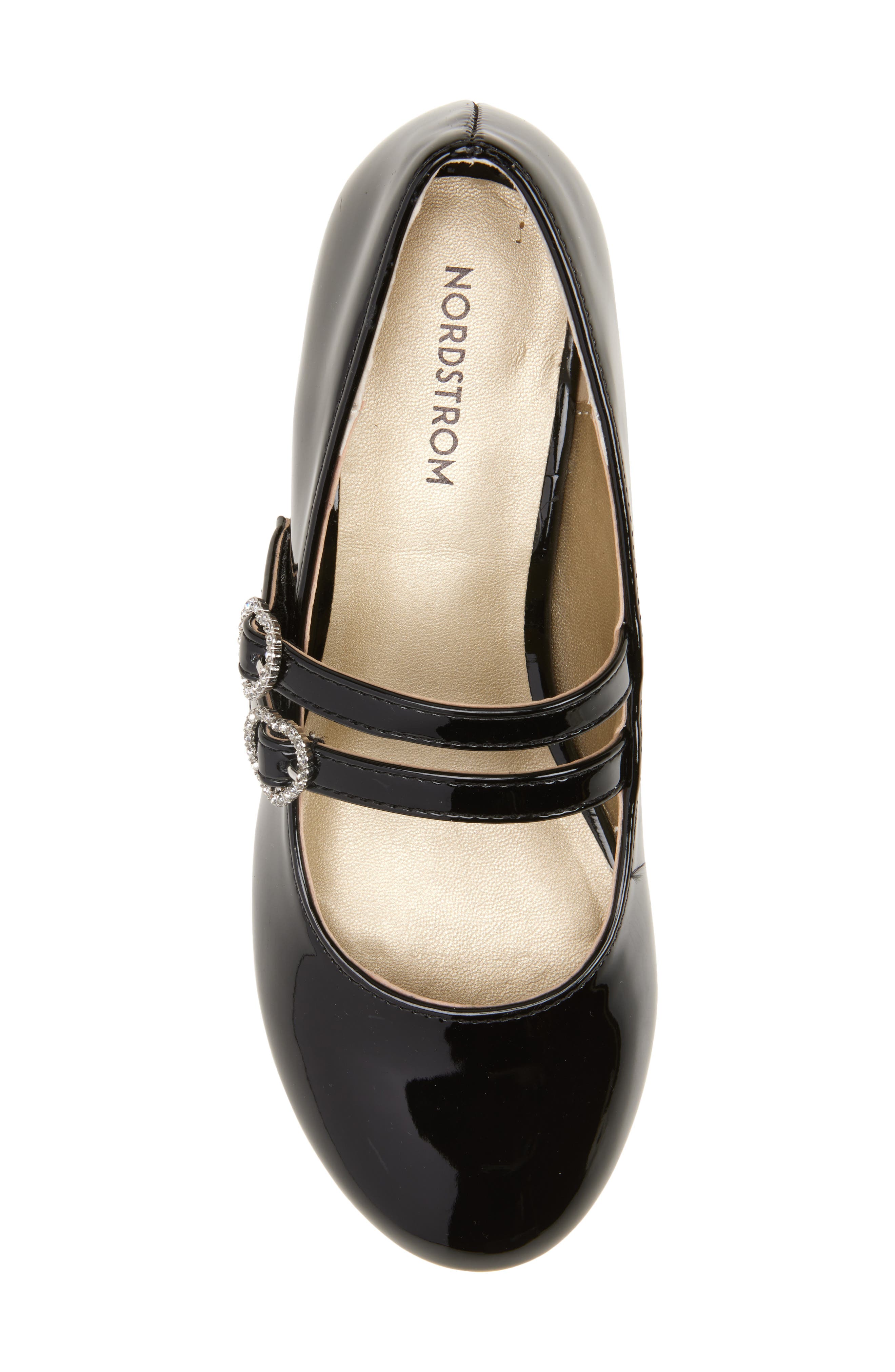 Nordstrom Kids' Rebecka Double Buckle Mary Jane Pump, Alternate, color, Black Patent