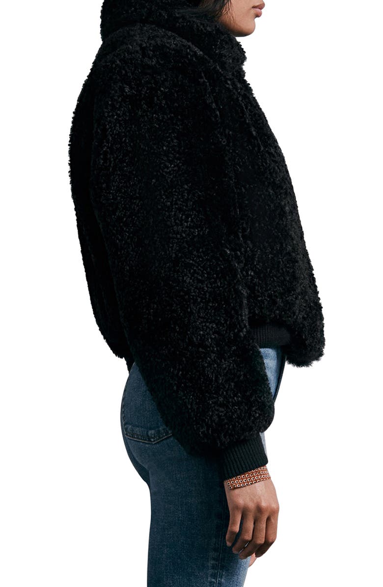 rag & bone Nikki Crop Faux Fur Jacket, Alternate, color, 
