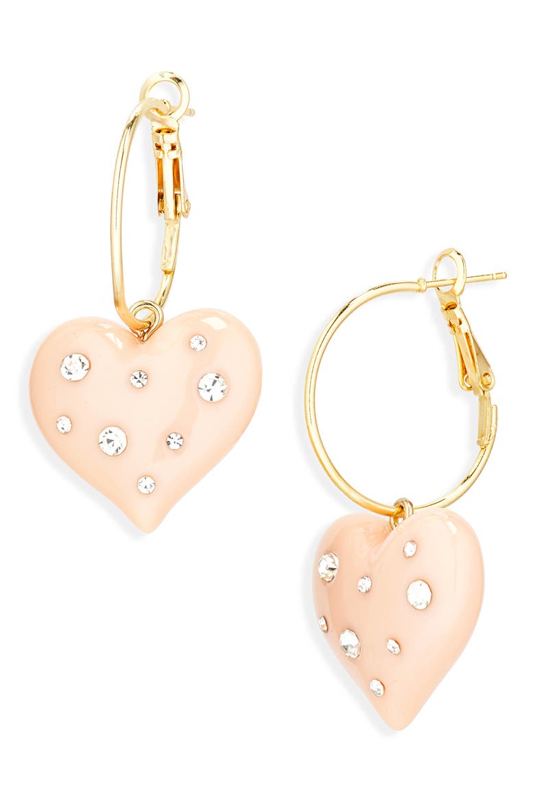 Zaynab Heart Drop Earrings, Main, color, GOLD