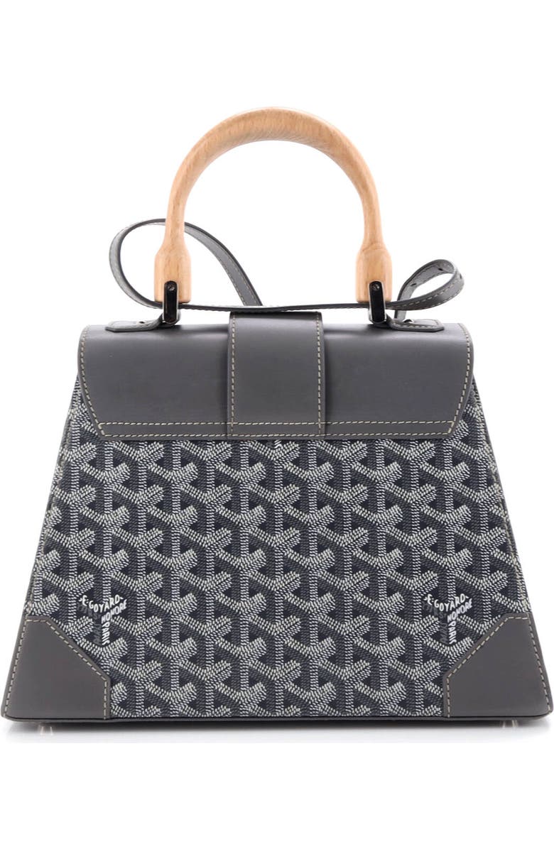 Pre-Owned Goyard Saigon Top Handle Bag Coated Canvas with Leather PM, Alternate, color, Gray