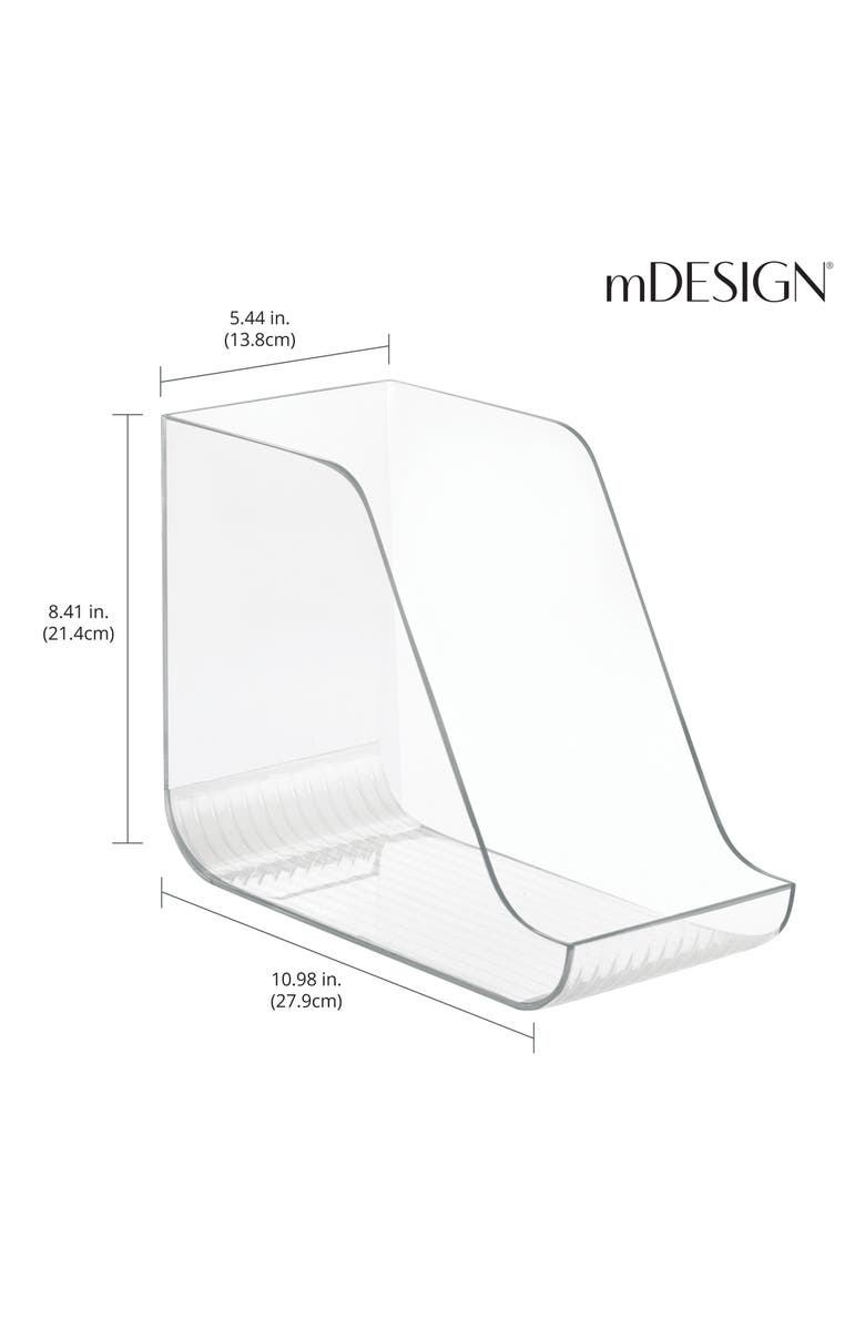 mDesign Plastic Kitchen Storage Organizer Bins for Pantry, Fridge, or Freezer Organization - Cabinet Organizer Holder for Canned Food, Soup Can, Soda or Water Bottle, Ligne Collection, 4 Pack, Clear, Alternate, color, 