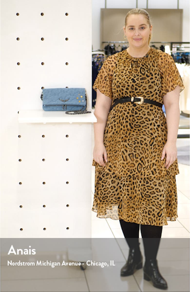 Small Rocky Quilted Denim Shoulder Bag, sales video thumbnail