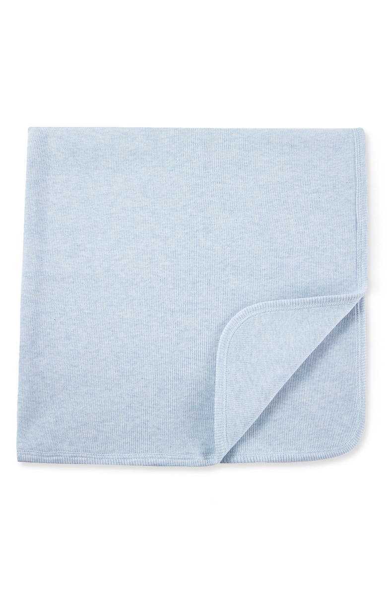 Little Me Blue Bear Cotton Blanket, Alternate, color, Blue