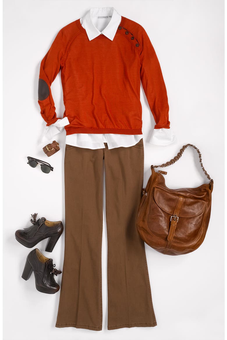 Elbow Patch Sweater, Alternate, color, CURRANT WINDSOR