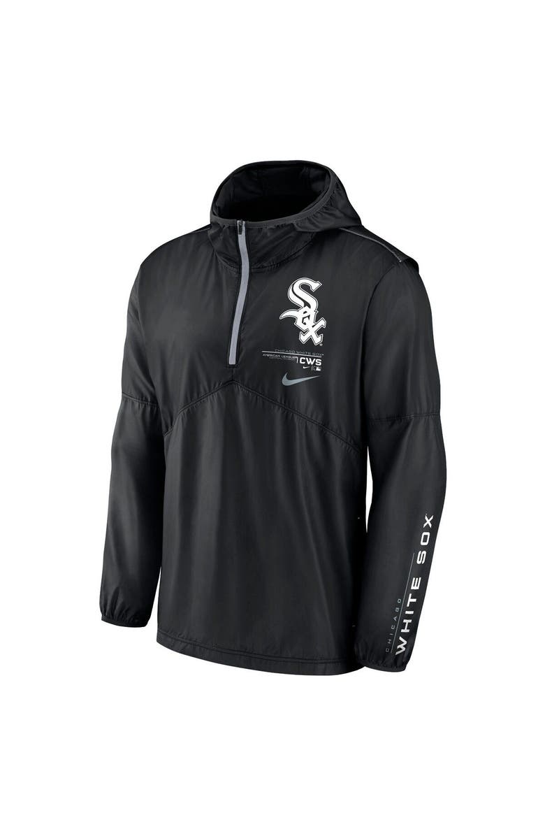 Nike Men's Nike Black Chicago White Sox Authentic Night Game Performance Half-Zip Windbreaker, Alternate, color, 
