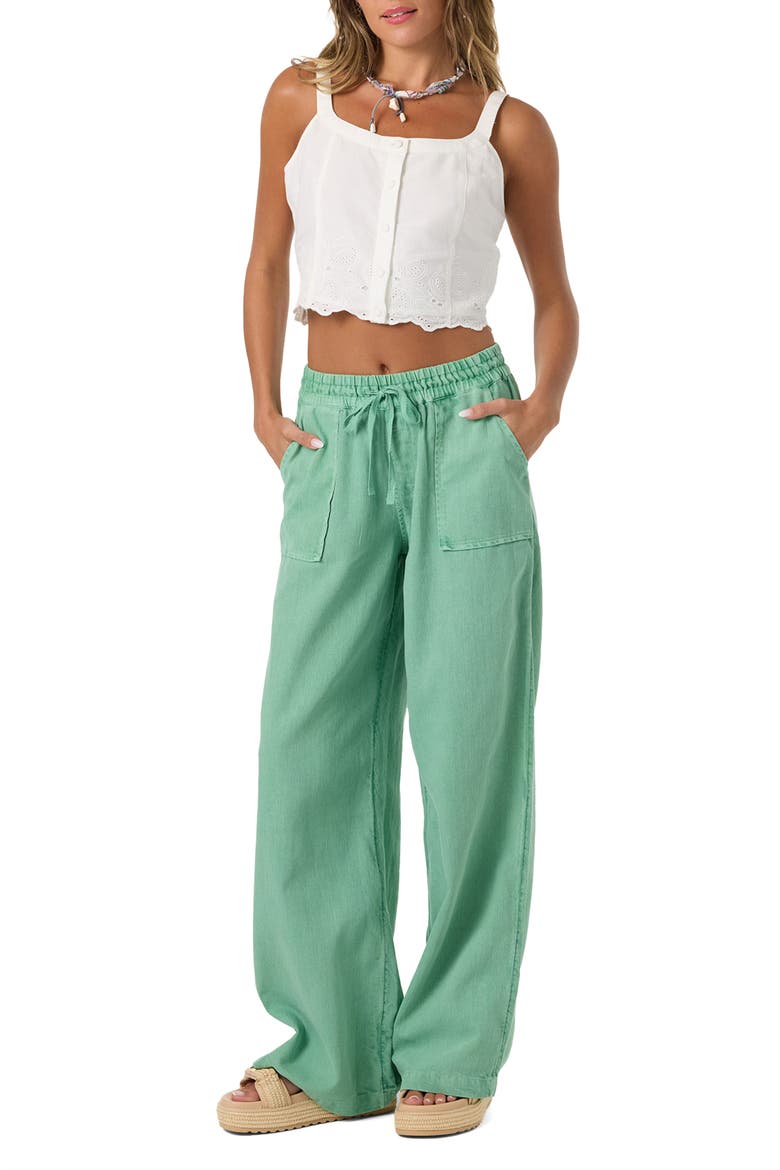 Sevie 2 Drawstring Cotton Twill Pants, Alternate, color, GREEN