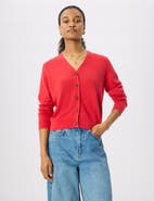 Whistles V-Neck Linen Cardigan