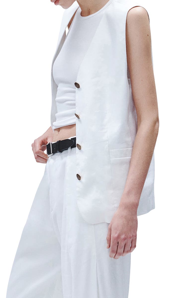rag & bone Linen Blend Vest, Alternate, color,