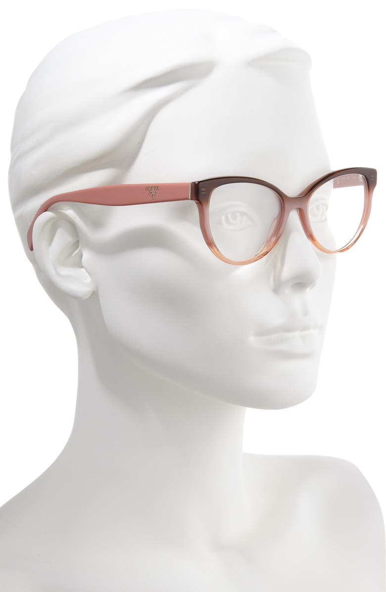 Prada 54mm Cat Eye Optical Glasses, Alternate, color,