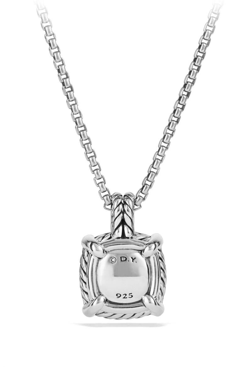 Châtelaine Small Pavé Bezel Pendant Necklace with Diamonds, Alternate, color, BLACK ONYX