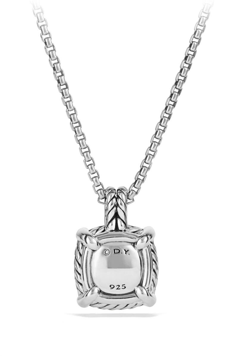 David Yurman Châtelaine Small Pavé Bezel Pendant Necklace with Diamonds, Alternate, color, 