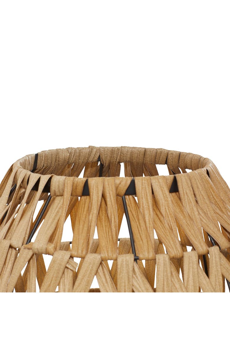 GINGER BIRCH STUDIO Brown Plastic Rattan Handmade Woven Vase, Alternate, color, 