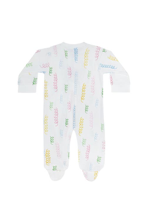Nellapima Spirals Print Zipper Footie In White