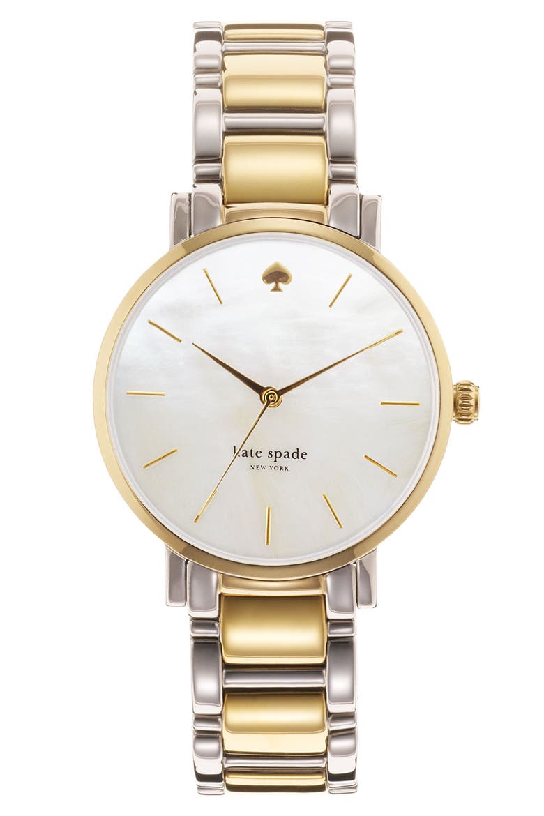 'gramercy' bracelet watch, 34mm, Main, color, SILVER/ GOLD