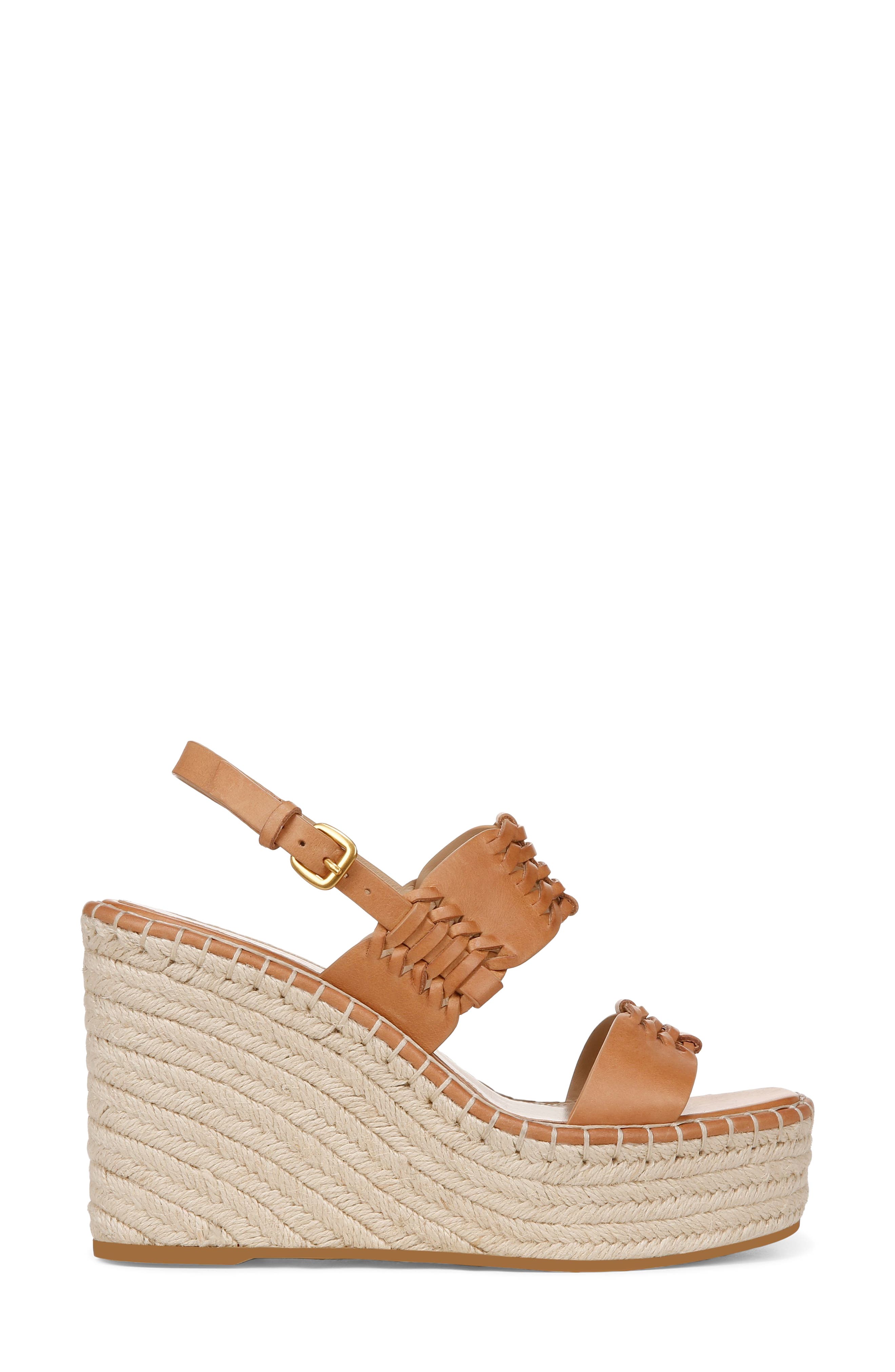 Veronica Beard Riya Slingback Espadrille Platform Wedge Sandal, Alternate, color, Natural