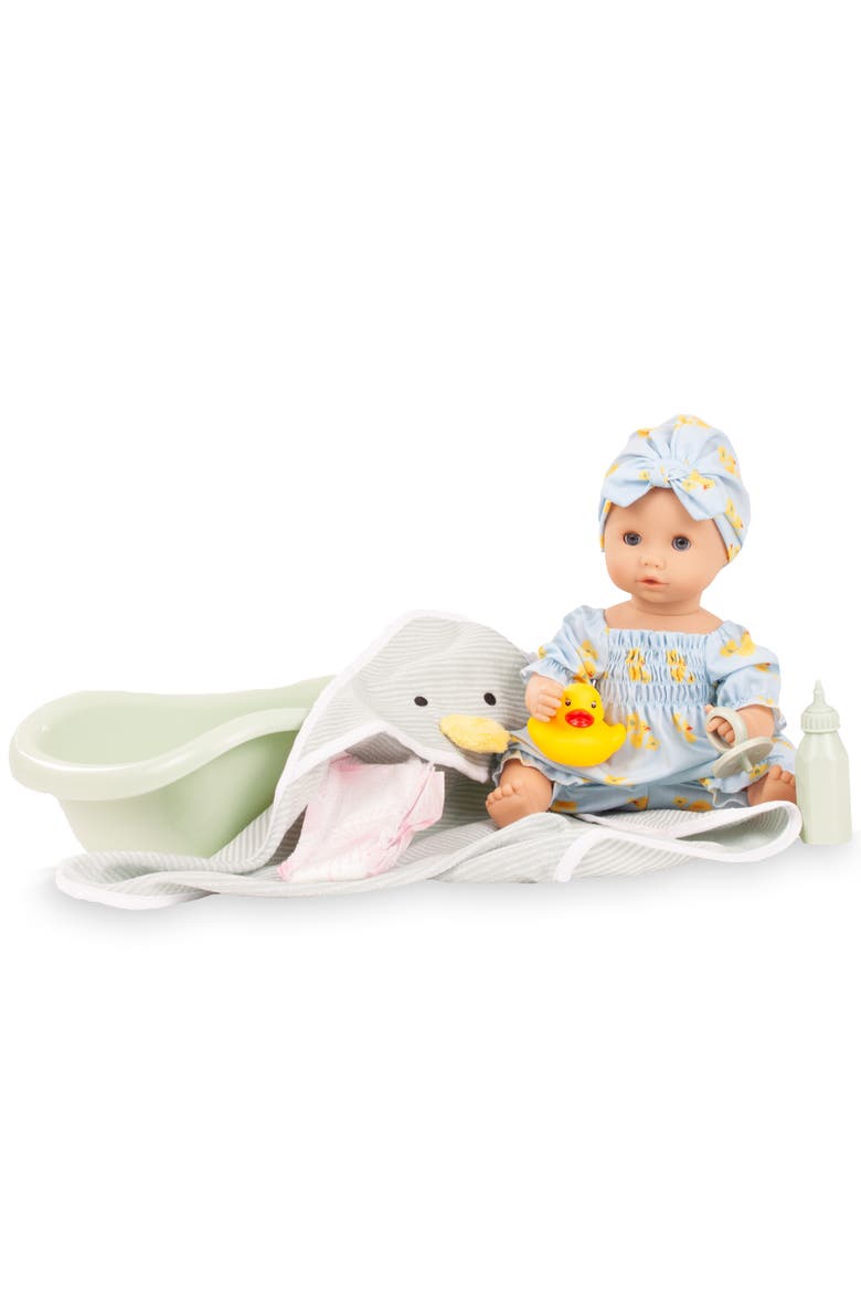 Sleepy Aquini Little Duck - Bath Doll Set, 13" Drink & Wet Baby, Kids 3+, Main, color, Multicolored