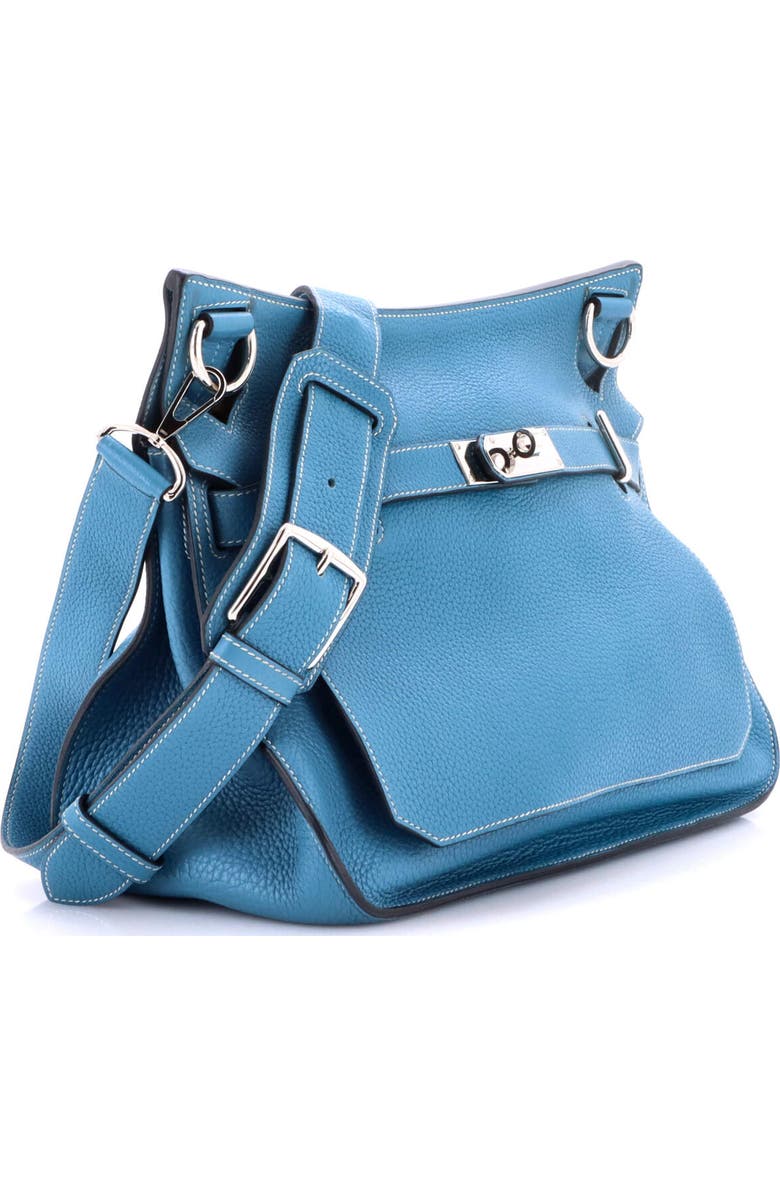 Pre-Owned Hermes Jypsiere Bag Clemence 34, Alternate, color, Bleu Jean