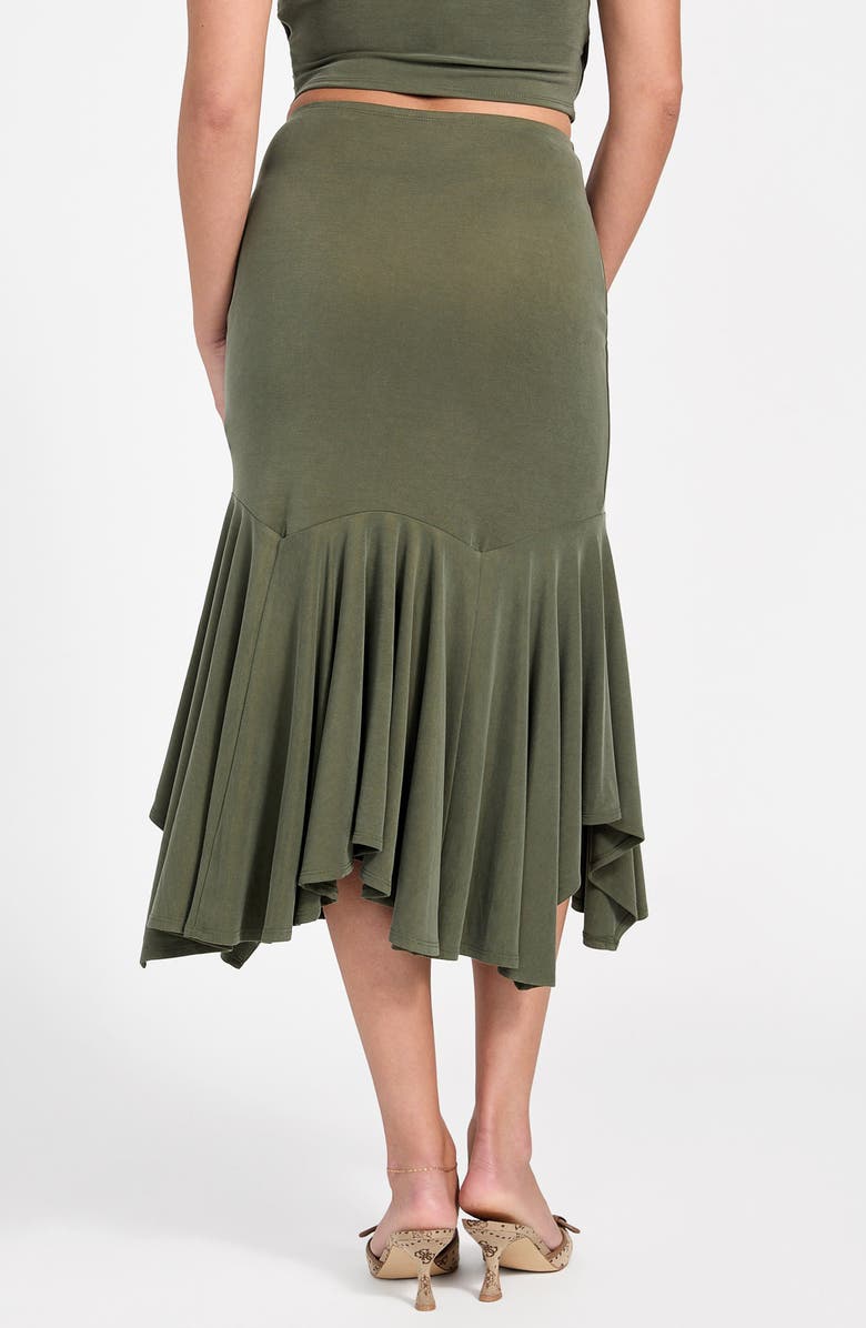 GUESS Kenzie Ruffle Midi Skirt, Alternate, color, 