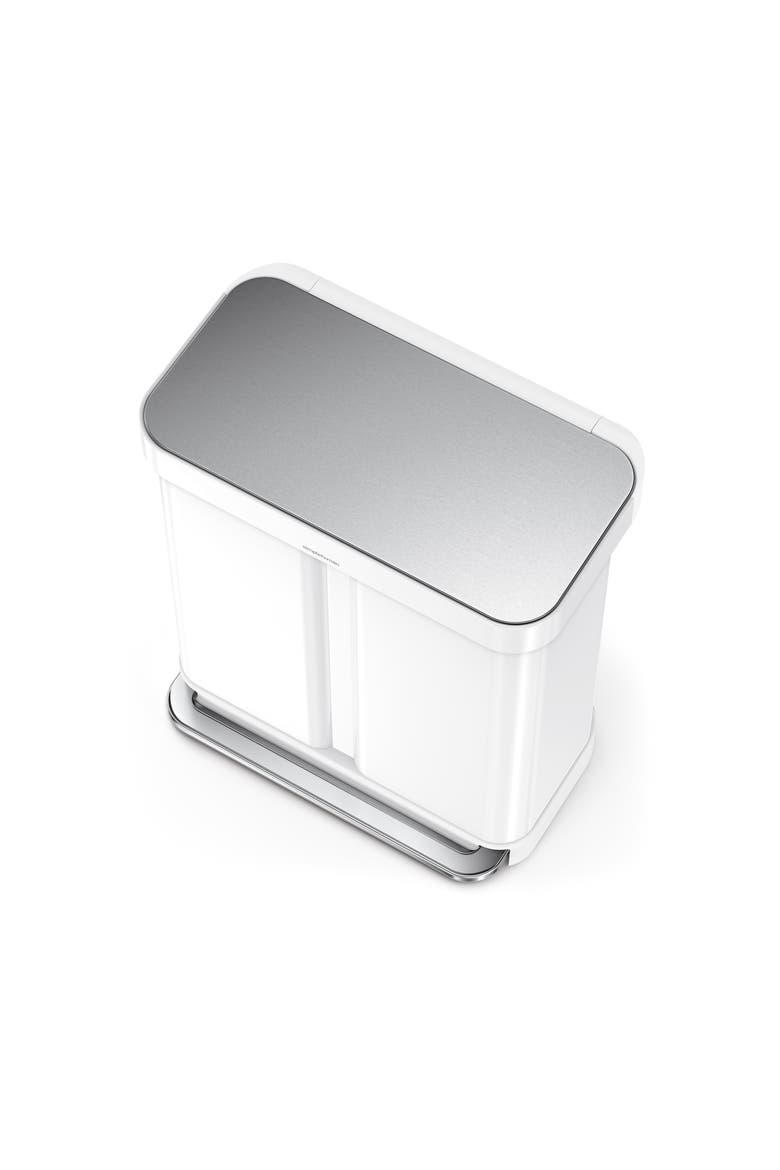 58L recycler rectangular step can, Alternate, color, White