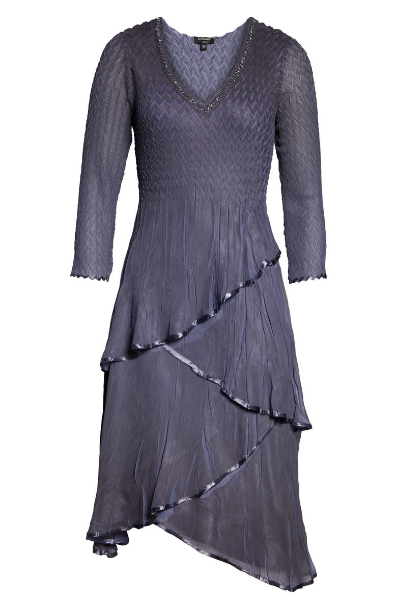 Komarov Tiered Hem Dress, Alternate, color,